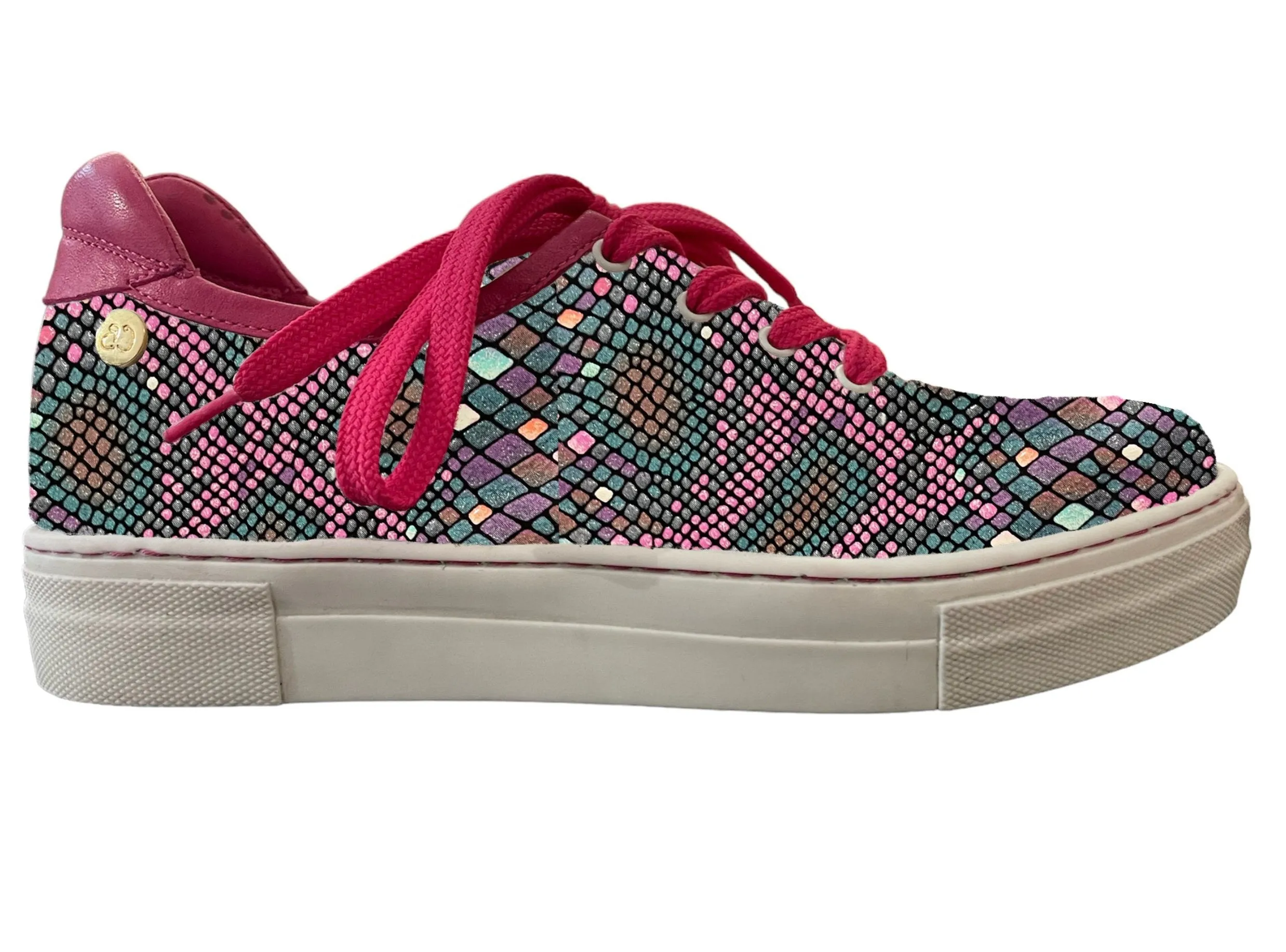 Pucker Up-Multi print lace up sneaker