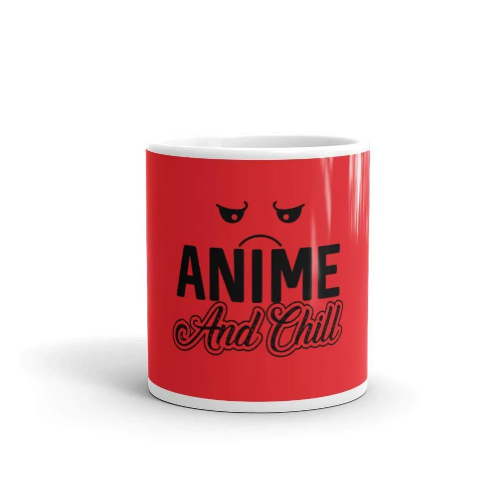 "Anime and Chill-Sad" Mug (Red)