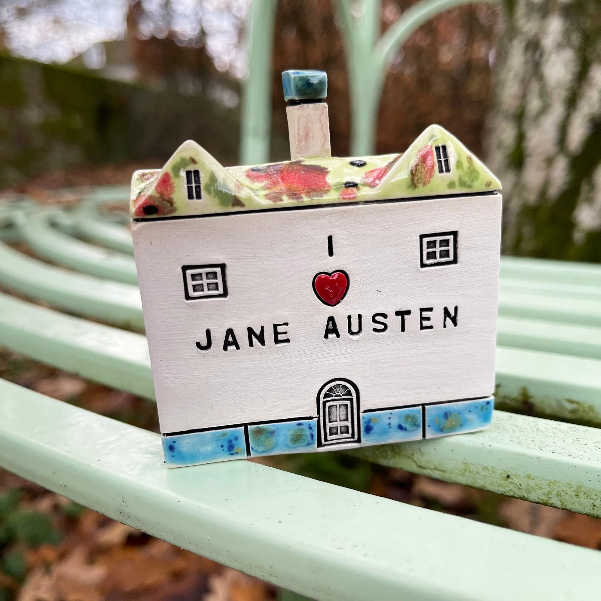 Exclusive I ❤️ Jane Austen Ceramic House Decor - Perfect Gift for Literature Lovers