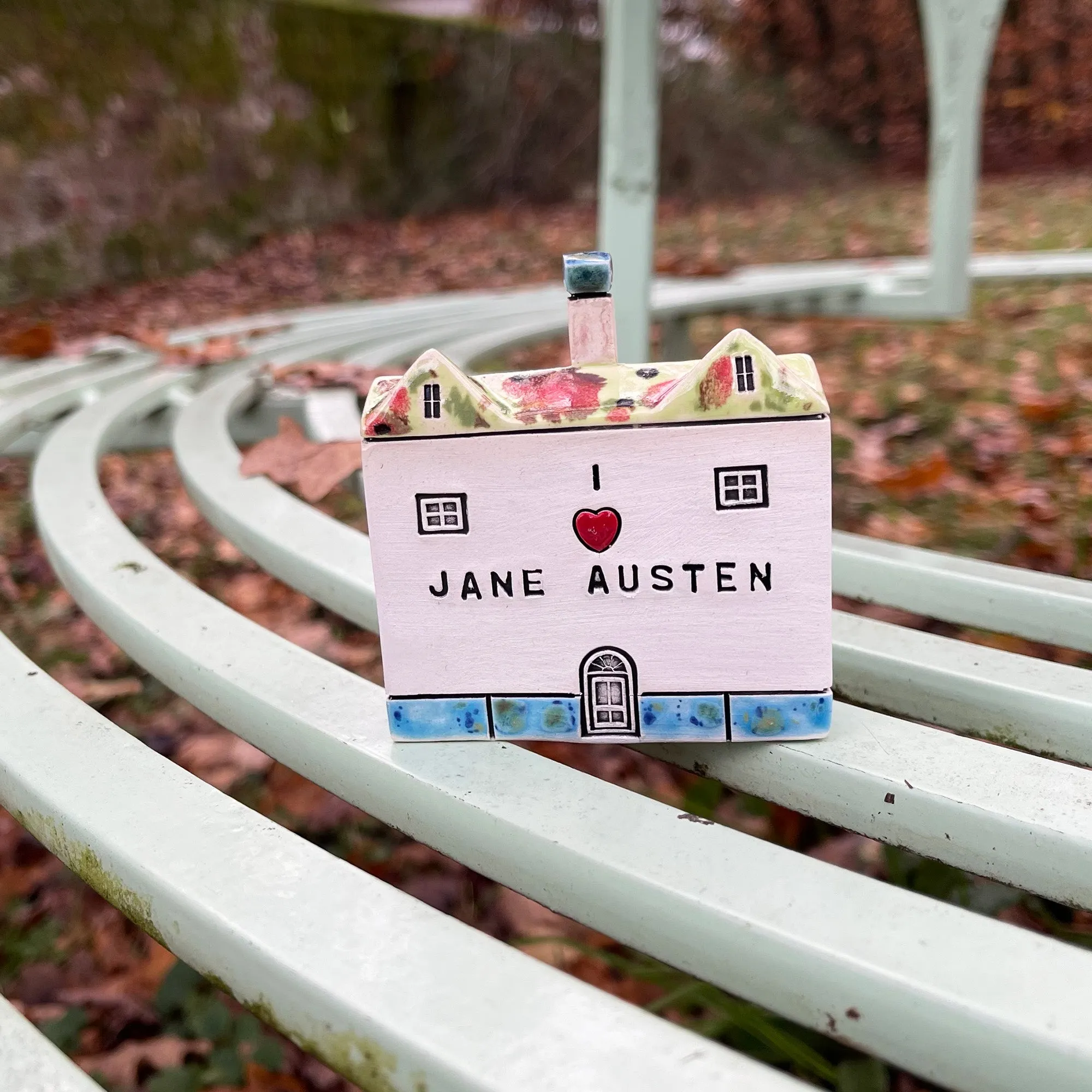 Exclusive I ❤️ Jane Austen Ceramic House Decor - Perfect Gift for Literature Lovers