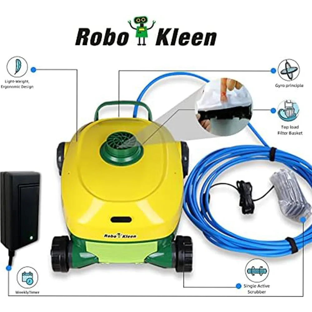 RoboKleen RK22 Robotic Pool Cleaner Power supply and filter included. Floor only cleaner.