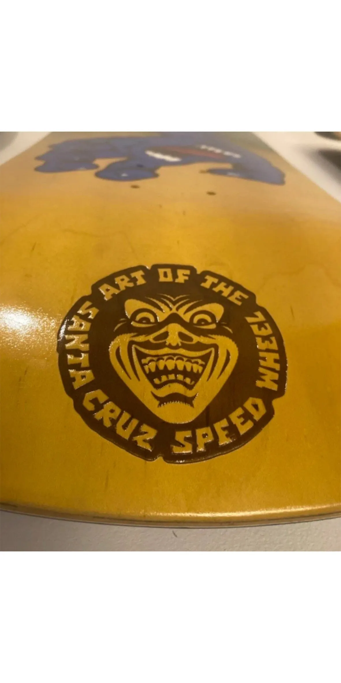 Santa Cruz Speed Wheels Vein Hand Yellow Pink 9.35 Hand Screened a NHS in Santa Cruz, Limited to 300 Worldwide, Numbered.Skateboard deck - Tablas