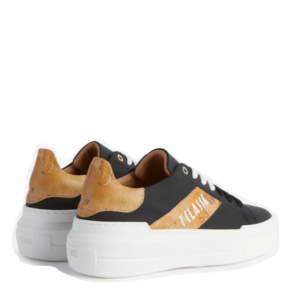 Scarpe Donna 1A Classe Alviero Martini Sneakers Nere linea Geo Party Color 0604
