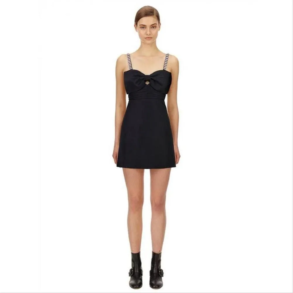 Self-Portrait Taffeta Bow Mini Dress