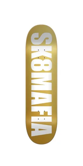 Skate mafia OG Logo Gold Foil 8.5 x 32 Skateboard Deck Tabla Skate