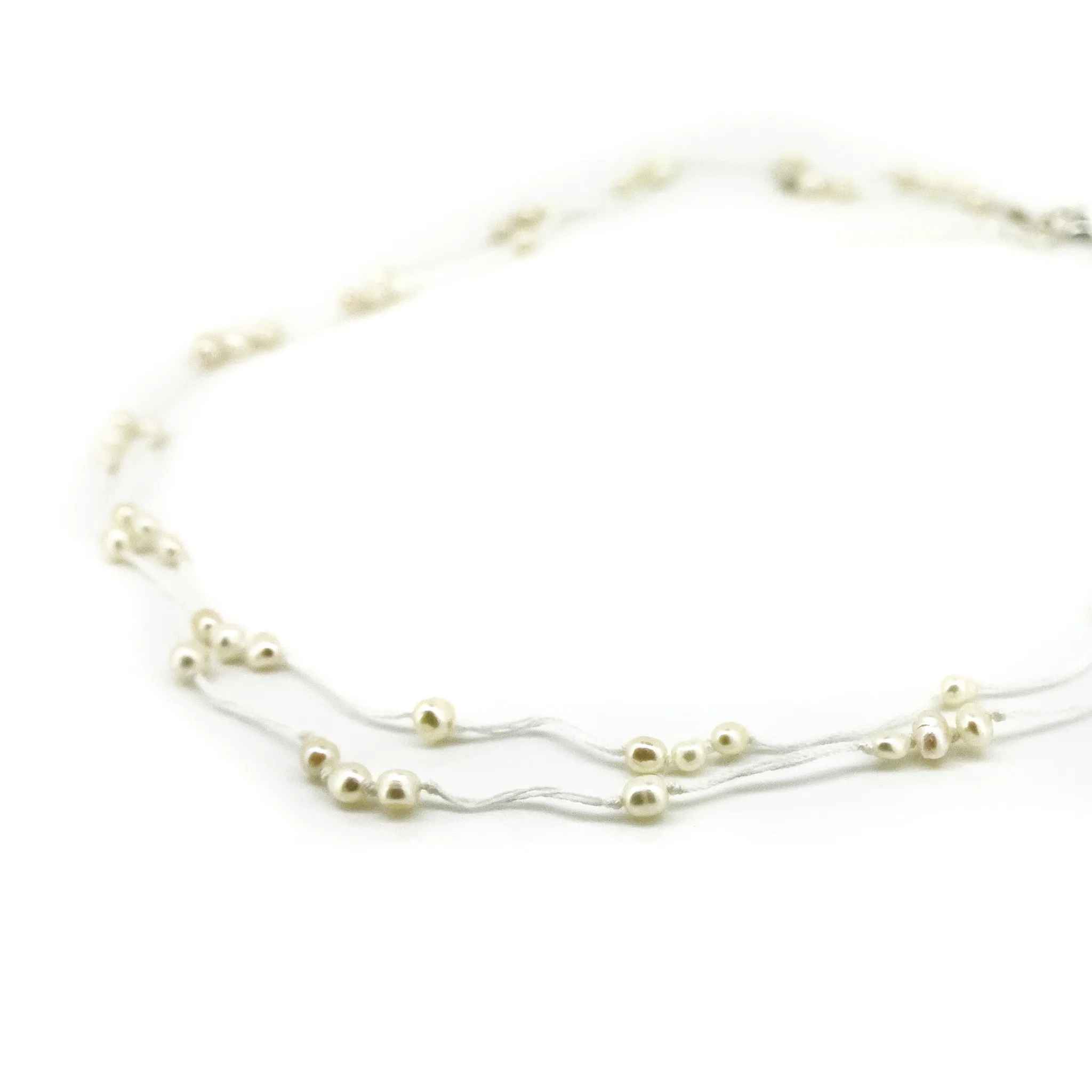 Summer Sun Pearl Necklace White