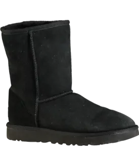UGG Classic Short Ii Boots Black Suede UK 4 EU 37 👠