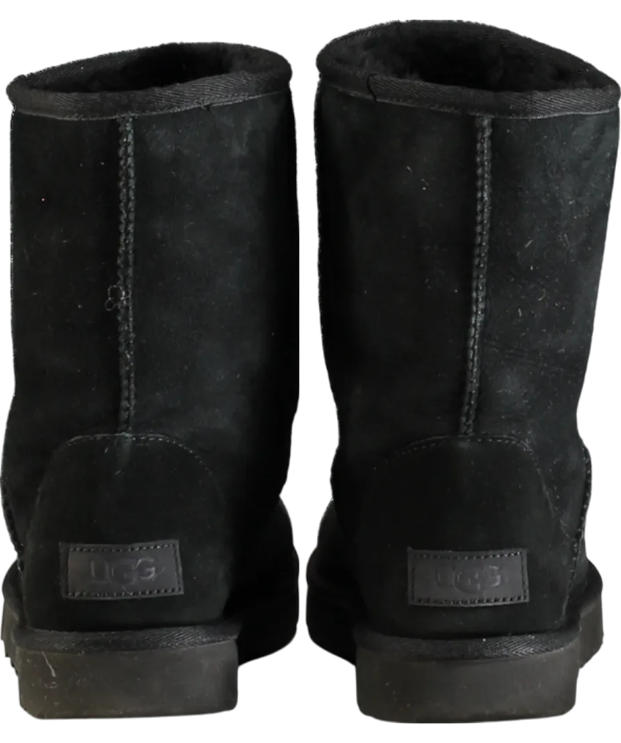 UGG Classic Short Ii Boots Black Suede UK 4 EU 37 👠