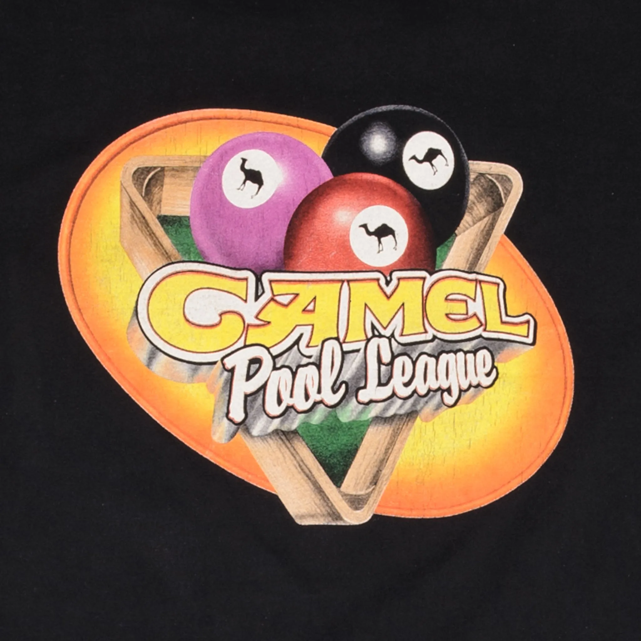 VINTAGE CAMEL POOL LEAGUE 1990S POCKET TEE SHIRT SIZE XL MADE IN USA