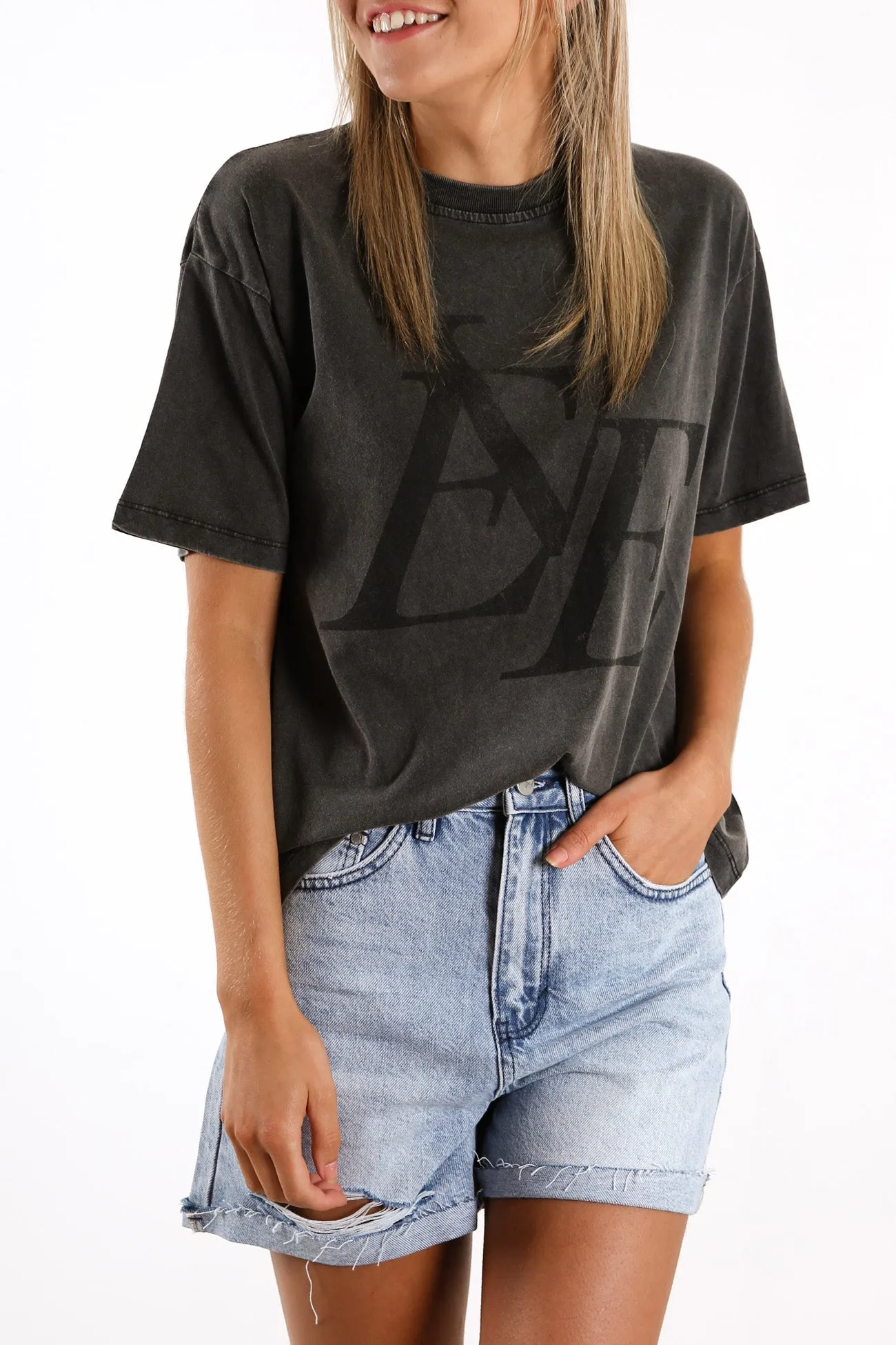 Vintage Eve Tee Washed Black