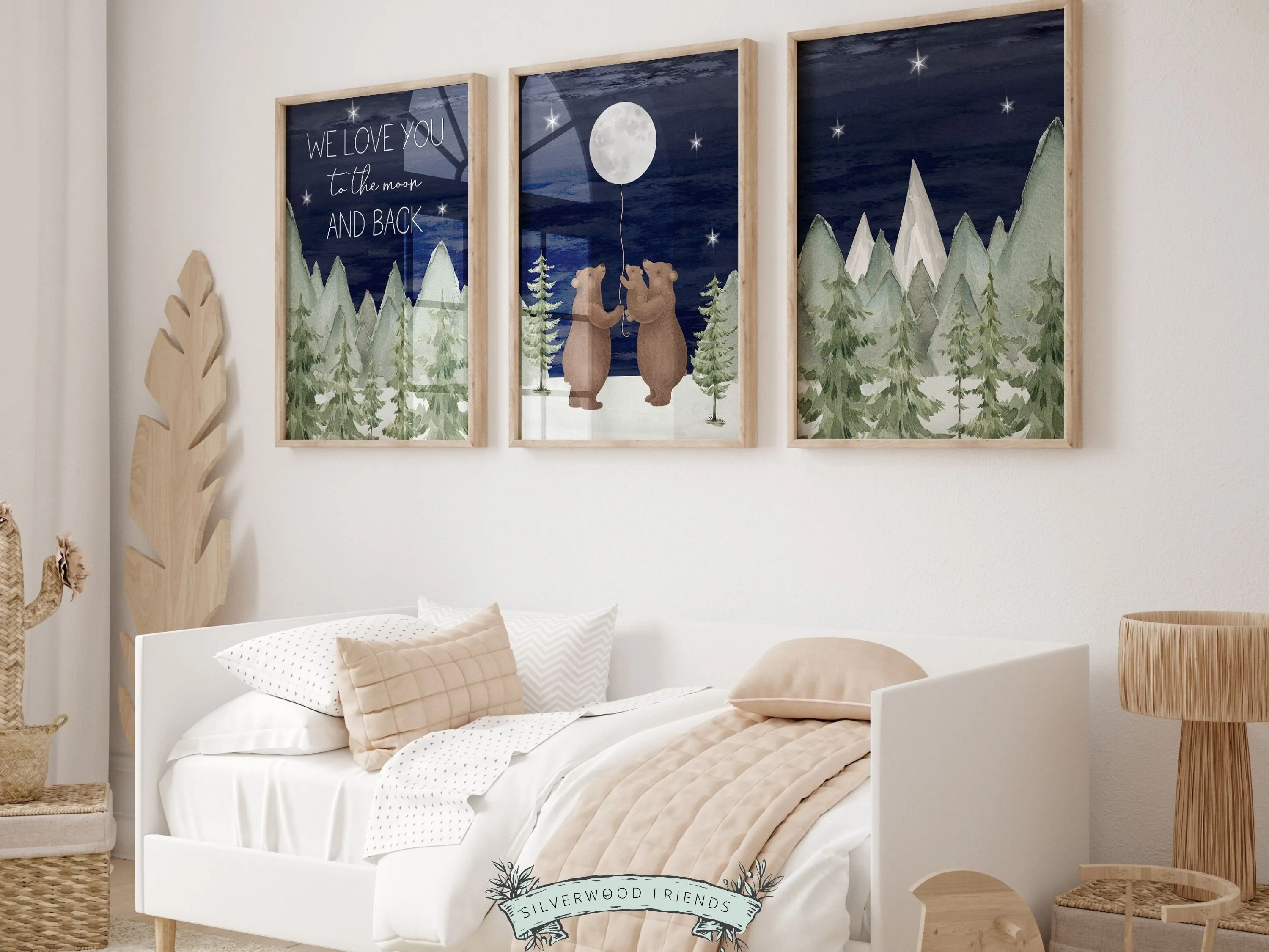 We Love You To The Moon and Back Nursery Prints