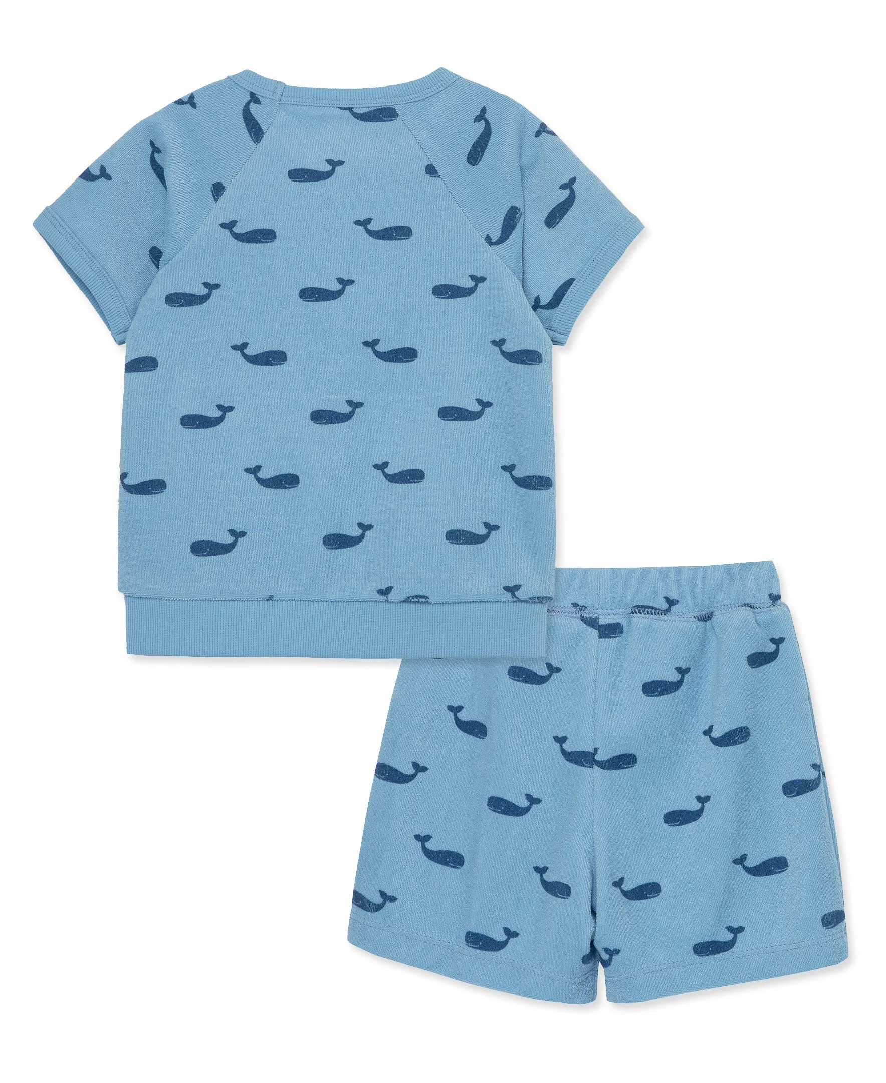 Whale Terry Short Set (12M-24M)