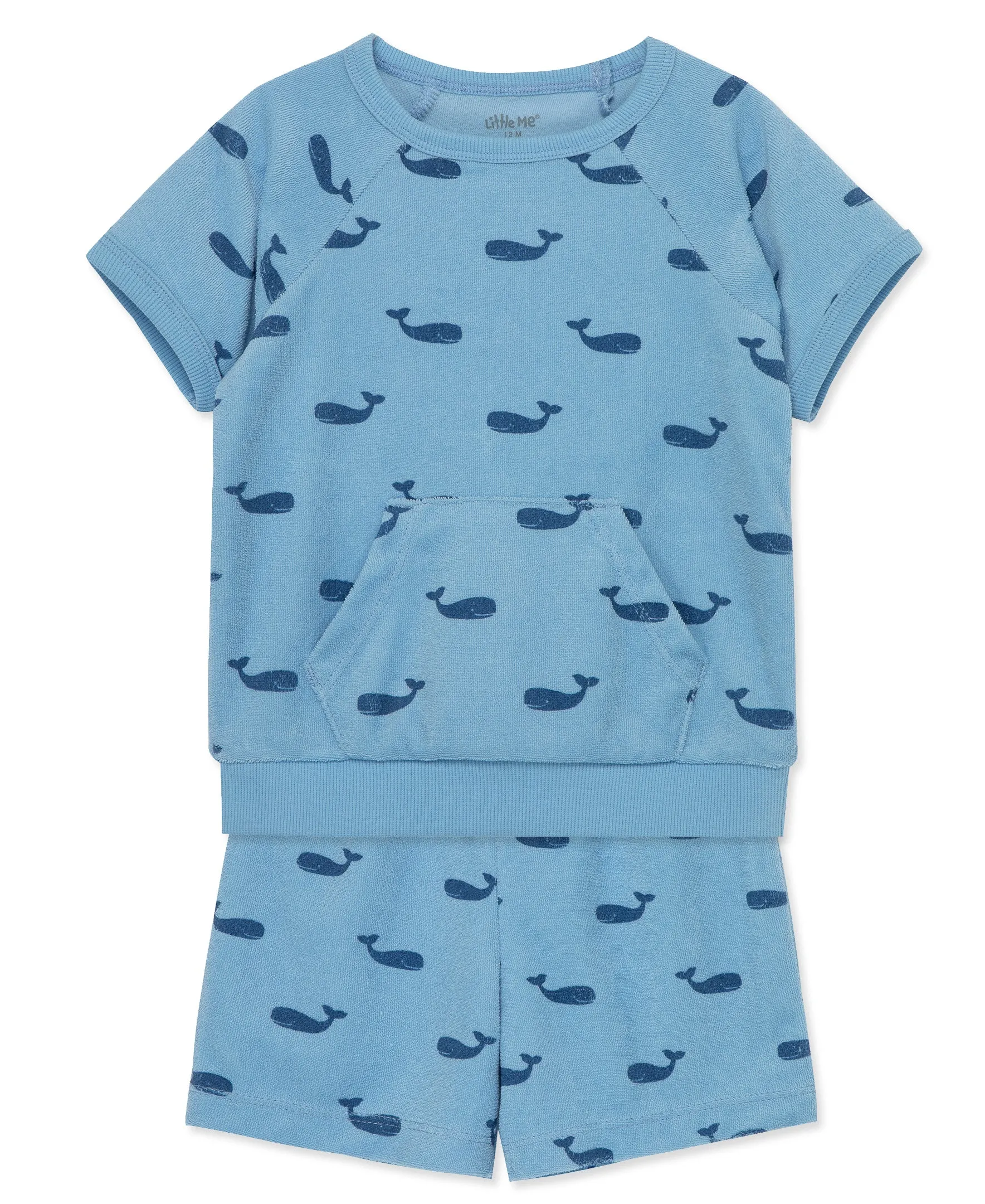 Whale Terry Short Set (12M-24M)