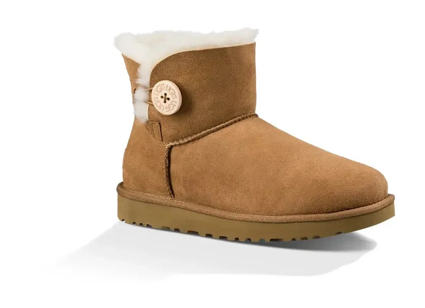 Women’s UGG Mini Bailey Button II – Cozy Sheepskin Boot with Versatile Style